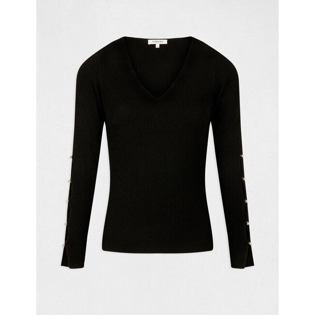 Morgan Trui lange mouwen splitten en knopen 232-Maya Navy