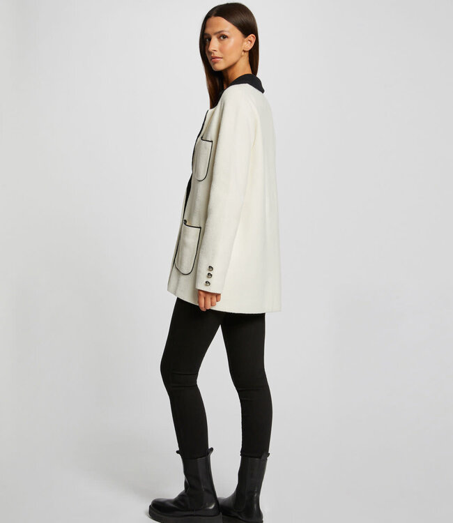 Morgan Recht Vest met zakken 232-Mdemo Ecru