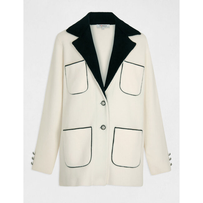 Morgan Recht Vest met zakken 232-Mdemo Ecru