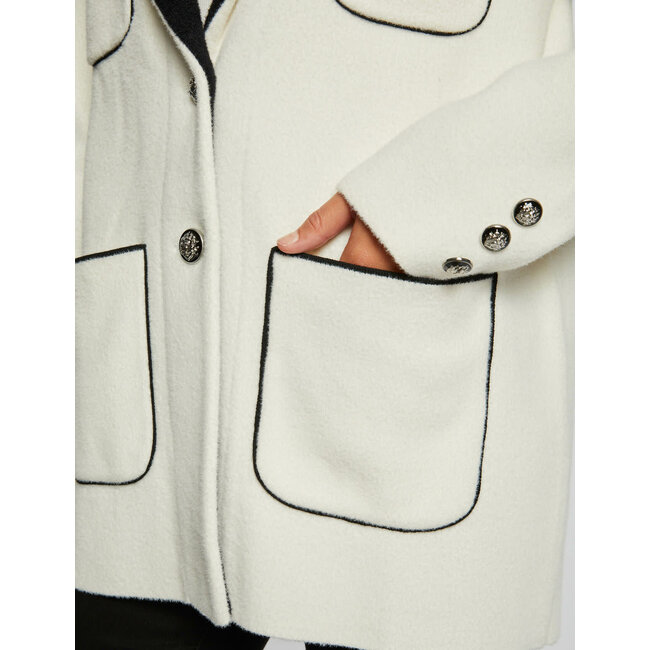 Morgan Recht Vest met zakken 232-Mdemo Ecru