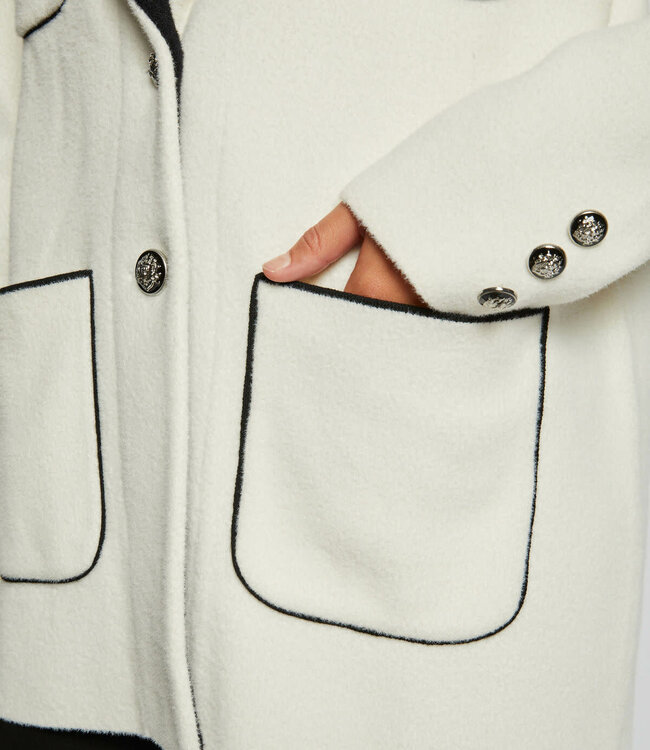 Morgan Recht Vest met zakken 232-Mdemo Ecru