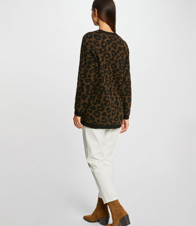 Morgan Halflang Vest panterprint 232-Mirena Black