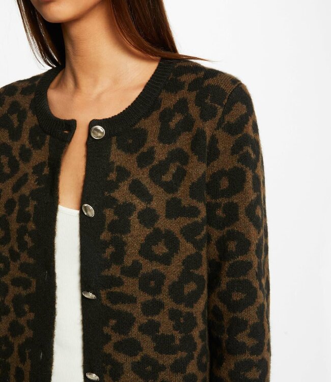 Morgan Halflang Vest panterprint 232-Mirena Black