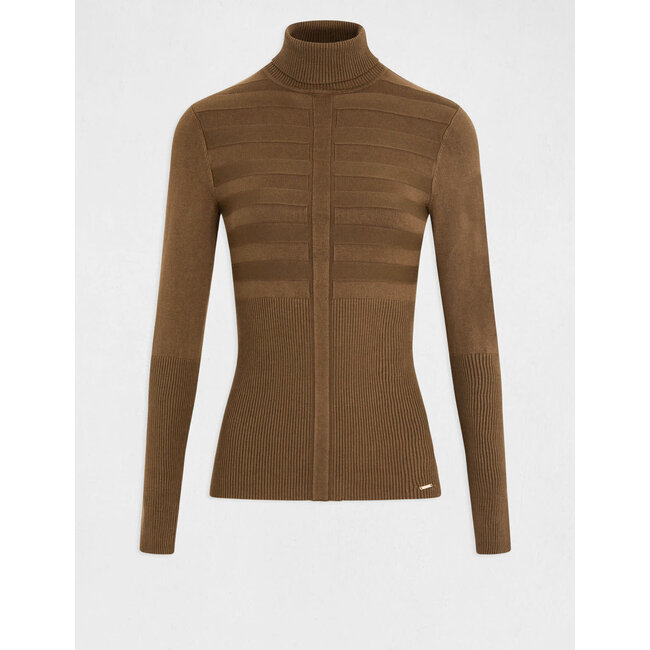 Morgan Trui met lange mouwen col wijn 132-Mentos Dark Green