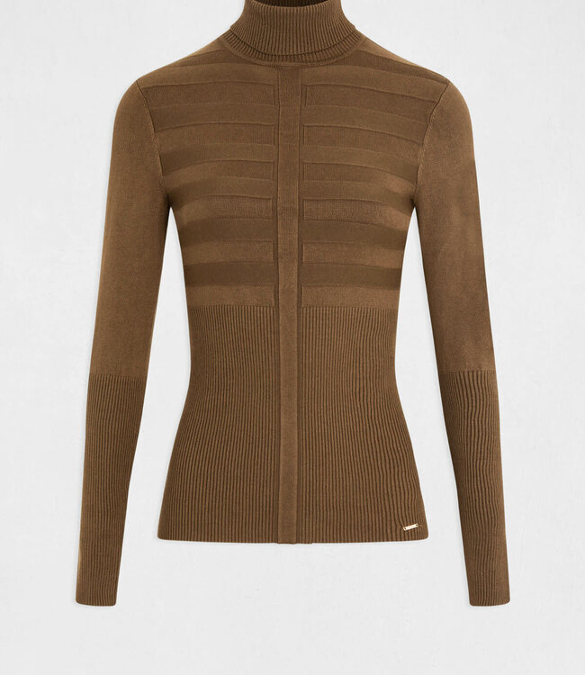 Morgan Trui met lange mouwen col wijn 132-Mentos Dark Green