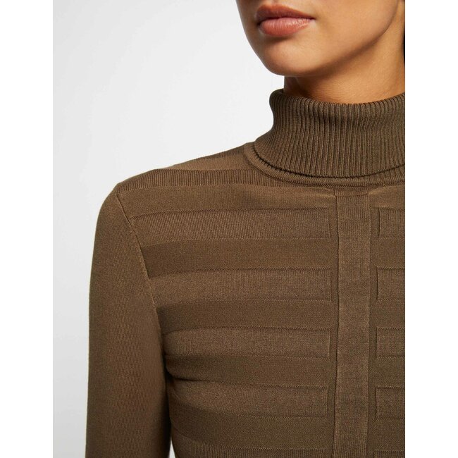 Morgan Trui met lange mouwen en V-hals 232-Maz Dark Green