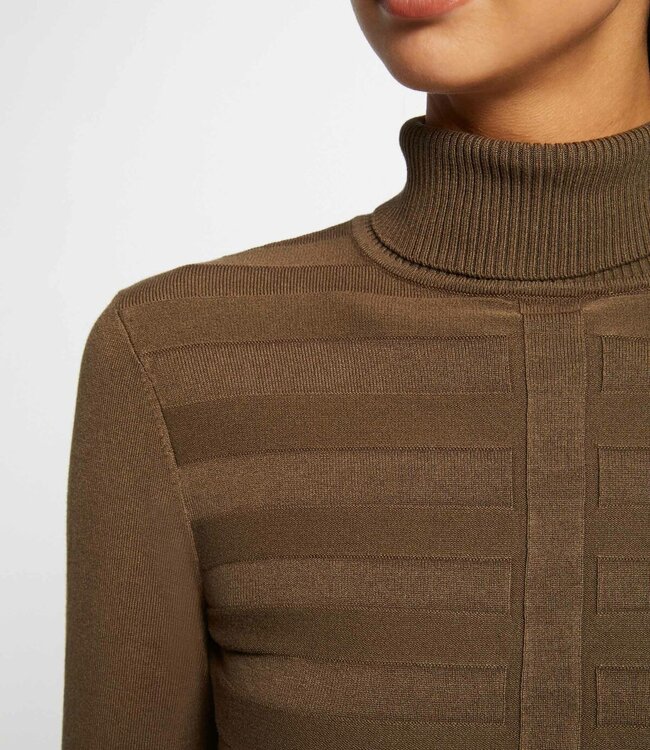 Morgan Trui met lange mouwen en V-hals 232-Maz Dark Green