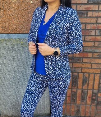 MI PIACE Travel Blazer Print 2015 Cobalt Leopard