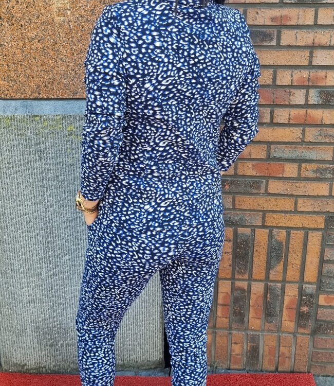 MI PIACE Travel Blazer Leopard Print 2015 Cobalt