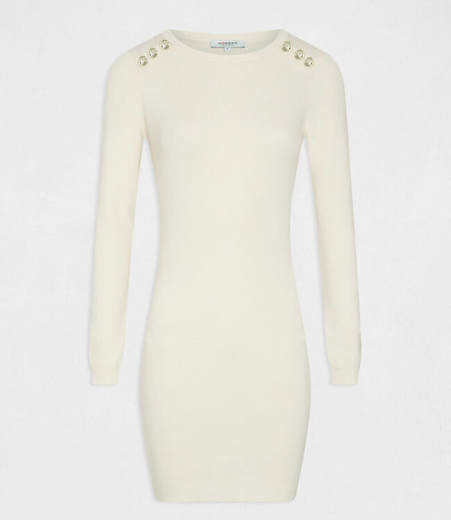 Morgan Getailleerde jumperjurk 232-Rmiba ivoor