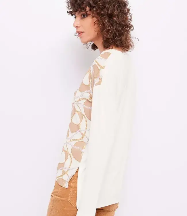 GAUDI T-shirt with print and rhinestones BD64011