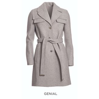Morgan Fitted Belted Coat 232-Gemial Grey