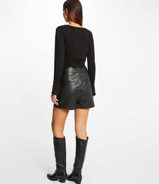 Morgan Long-sleeved jumper with V-neck 232-Mzaza black