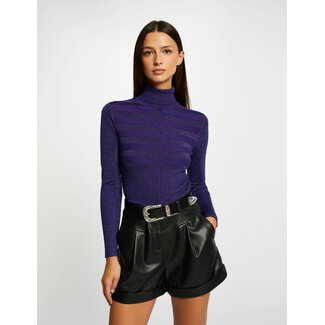 Morgan Long-sleeved jumper with turtleneck 202- Mentosa purple