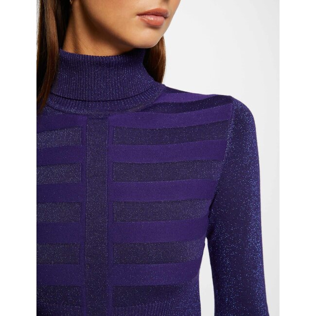 Morgan Long-sleeved jumper with turtleneck 202- Mentosa purple