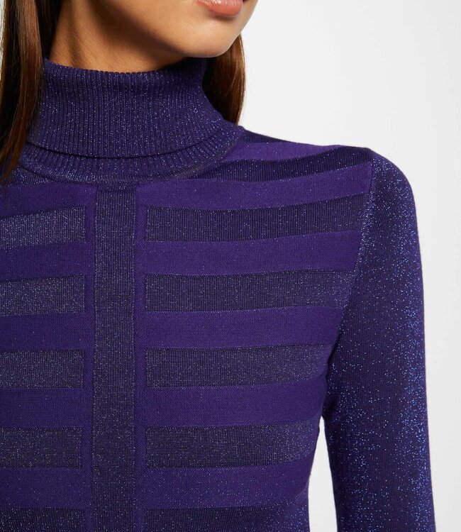 Morgan Long-sleeved jumper with turtleneck 202- Mentosa purple
