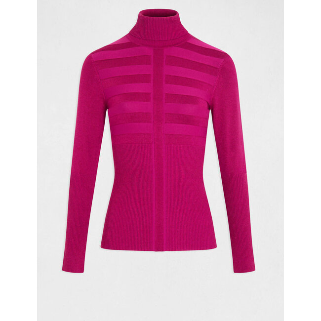 Morgan Long-sleeved jumper with turtleneck 202- Mentosa Raspberry