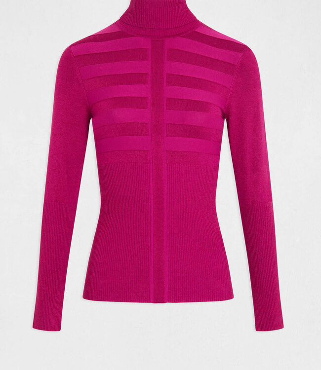 Morgan Long-sleeved jumper with turtleneck 202- Mentosa Raspberry