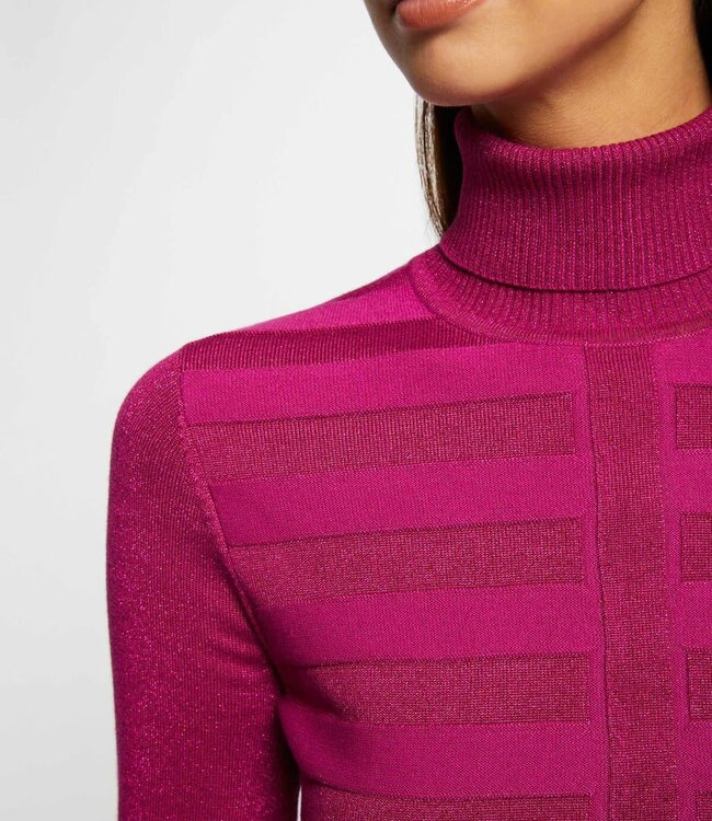 Morgan Long-sleeved jumper with turtleneck 202- Mentosa Raspberry