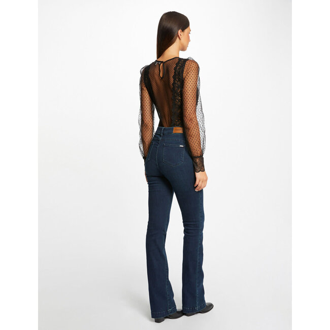 Morgan Long-sleeved body with dobby spot 232-Talio  black