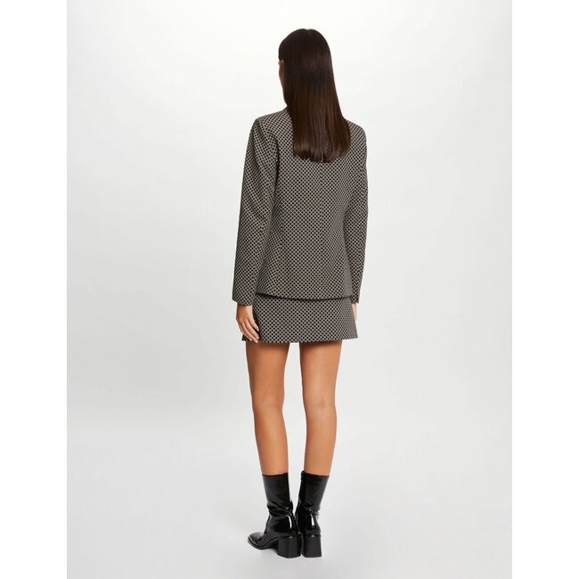 Morgan Straight skirt with geometric print 232-Jayno black