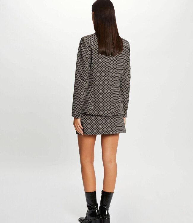 Morgan Straight skirt with geometric print 232-Jayno black