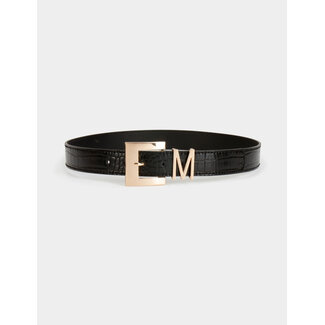 Morgan Belt with croc effect and M loop 232-3Eme  black