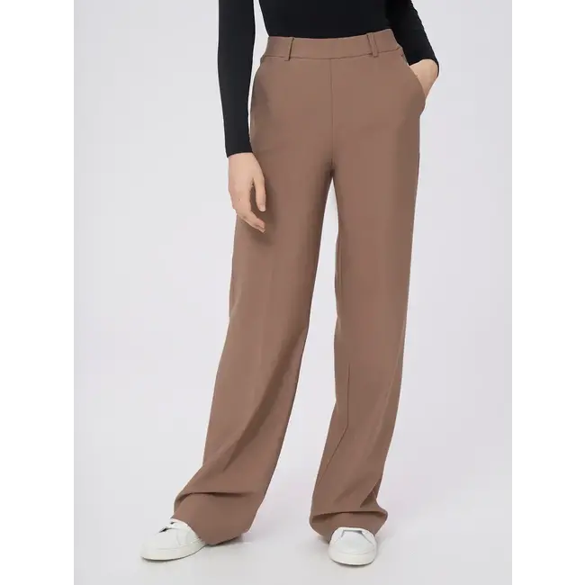 Palazzobroek van stofbCompact DL20PA Champignon