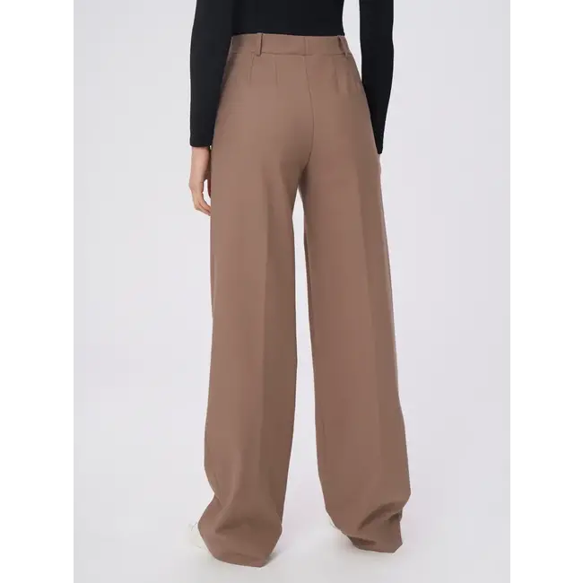 Palazzobroek van stofbCompact DL20PA Champignon