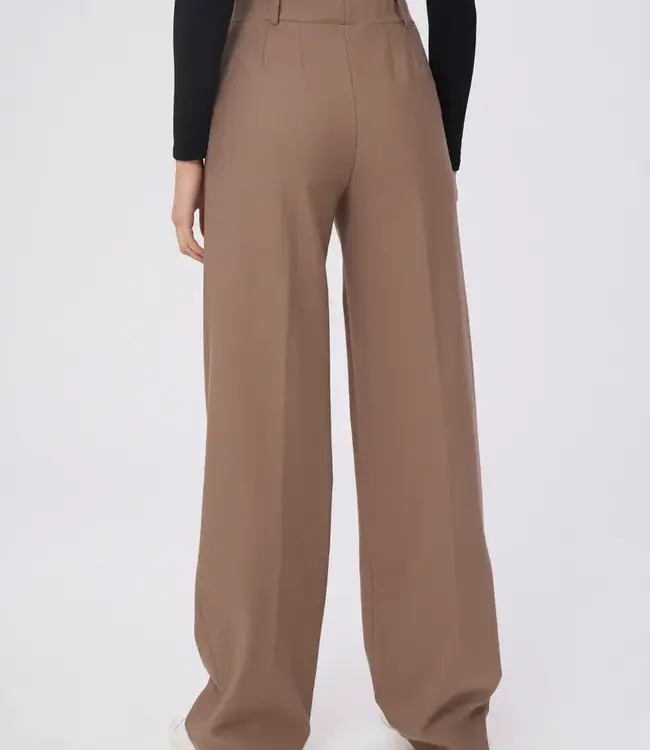 Palazzobroek van stofbCompact DL20PA Champignon