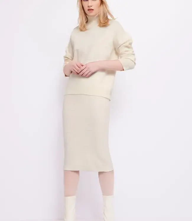 GAUDI Jupe jacquard 321FD73004 Off-White