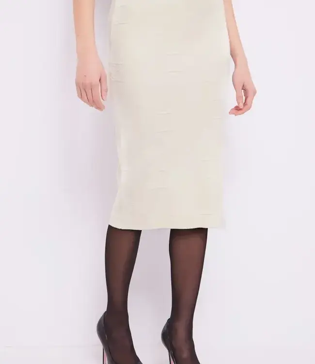 GAUDI Jupe jacquard 321FD73004 Off-White