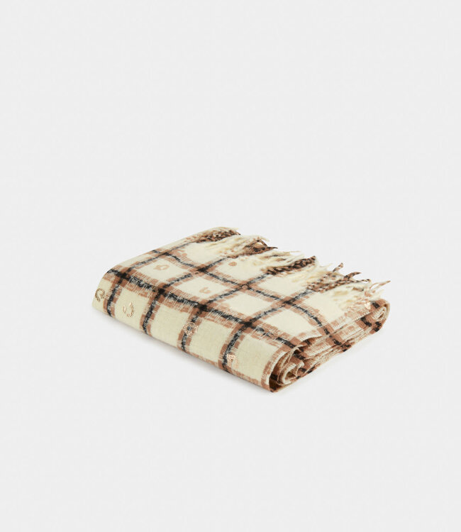 Morgan Scarf with fringes and check print 232-5Chic