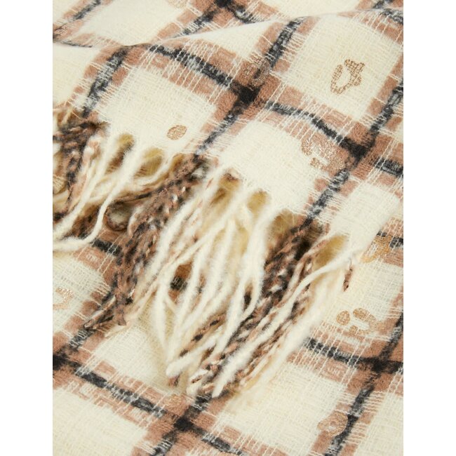 Morgan Scarf with fringes and check print 232-5Chic