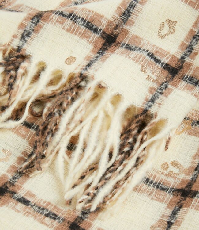 Morgan Scarf with fringes and check print 232-5Chic