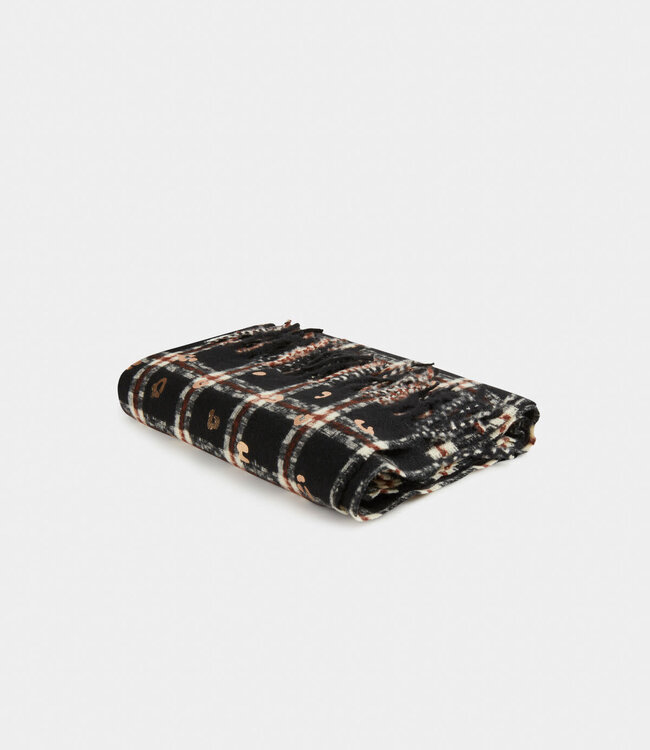 Morgan Scarf with fringes and check print 232-5Chic