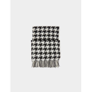 Morgan Scarf with fringes and houndstooth print 232-5Pcoq