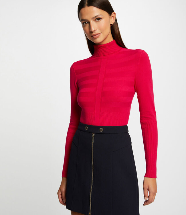 Morgan Long-sleeved jumper turtleneck wine 132-Mentos Pink