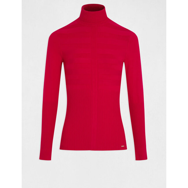 Morgan Long-sleeved jumper turtleneck wine 132-Mentos Pink
