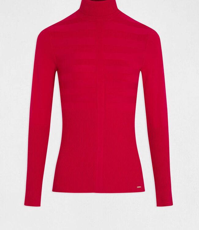 Morgan Long-sleeved jumper turtleneck wine 132-Mentos Pink