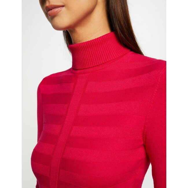 Morgan Long-sleeved jumper turtleneck wine 132-Mentos Pink