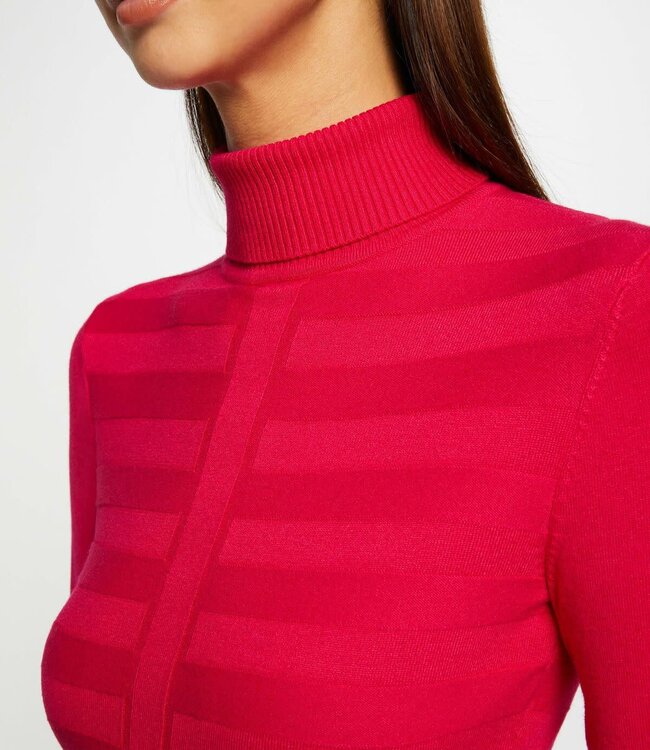 Morgan Long-sleeved jumper turtleneck wine 132-Mentos Pink
