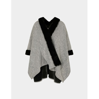 Morgan Cape with faux fur details 202-5Capou