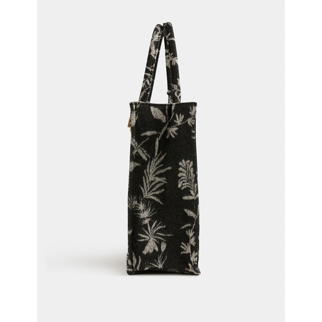 Morgan Shopper bag with vegetal print 232-2Libecab black