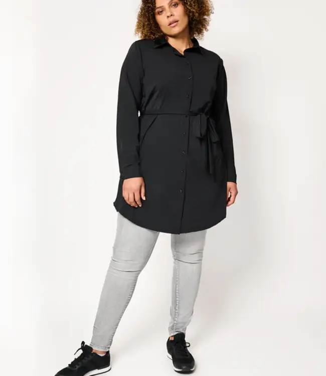 Exxcellent Lisa Tuniek Blouse DM06B Met Ceintuur Zwart