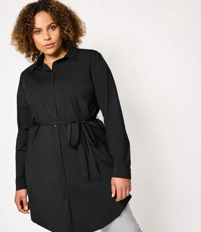 Exxcellent Lisa Tuniek Blouse DM06B Met Ceintuur Zwart
