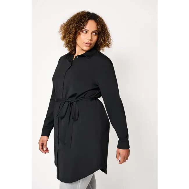 Exxcellent Lisa Tuniek Blouse DM06B Met Ceintuur Zwart