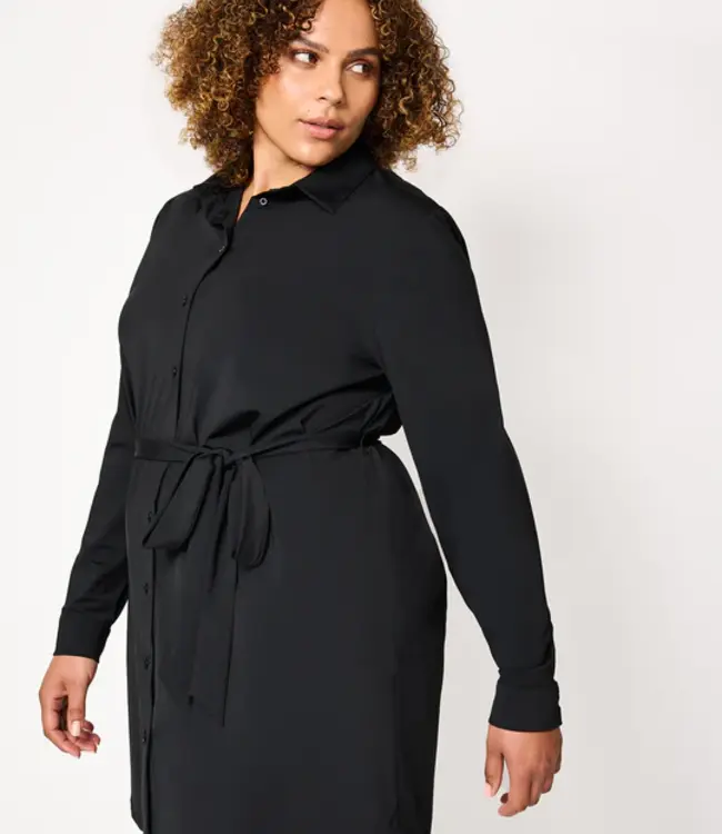 Exxcellent Lisa Tuniek Blouse DM06B Met Ceintuur Zwart