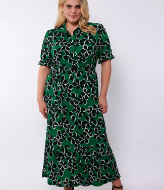 Exxcellent Alia Jurk 24VZE17 Bladgroen/Zwart