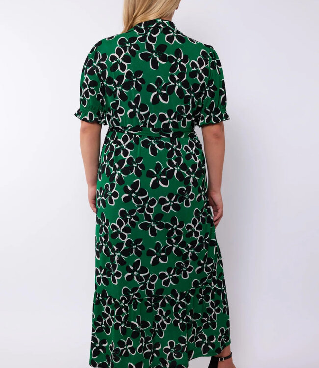 Exxcellent Alia Jurk 24VZE17 Bladgroen/Zwart